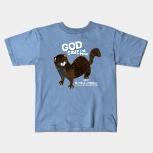 Save the European Mink #1 Kids T-Shirt